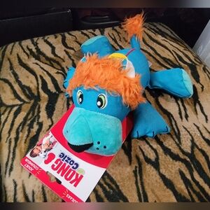 Kong Dog Cozie Lion Large Blue and Orange Canvas Ea. New